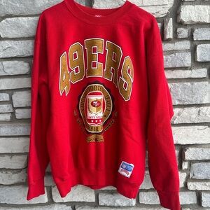 vintage 49ers Red Sweater